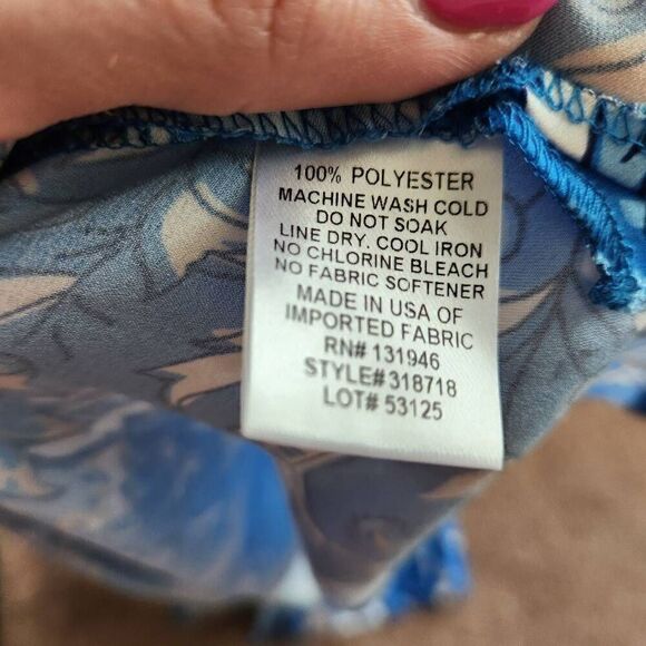 Jude Connally Blouse Womens Large Chris Tunic Blouse Floral Lightweight - Picture 6 of 6